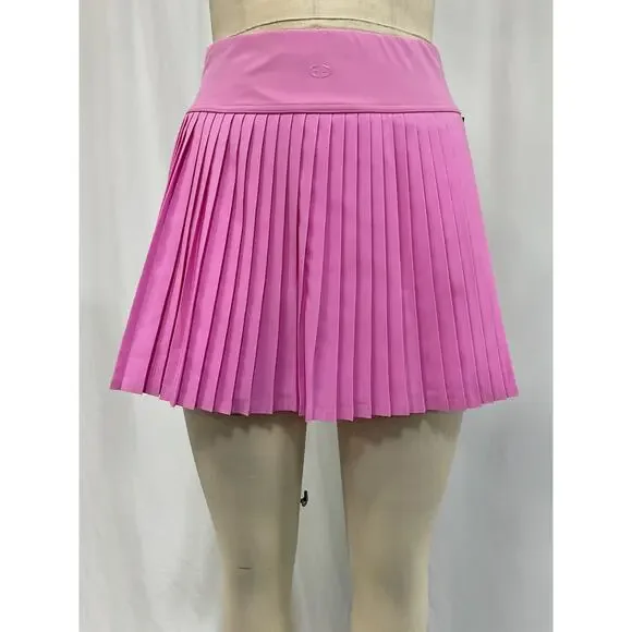 Goldbergh 'Plisse' Pink Polyester Skirt Size S